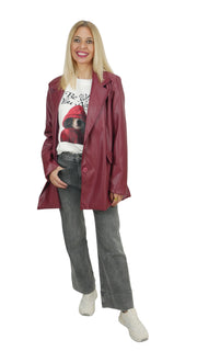 Blazer Oversize Efecto Piel