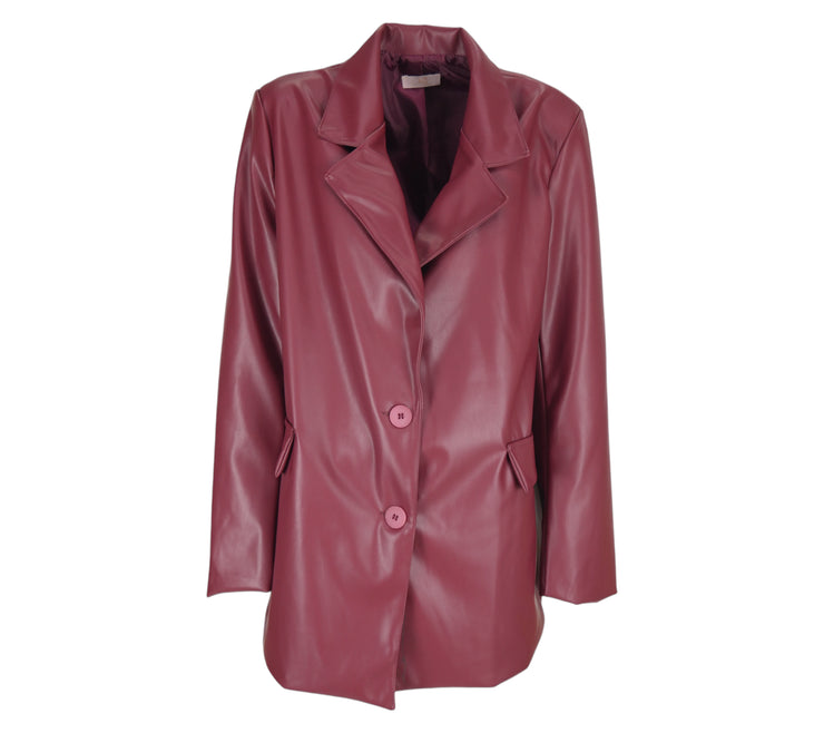 Blazer Oversize Efecto Piel