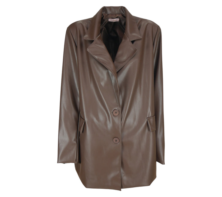 Blazer Oversize Efecto Piel