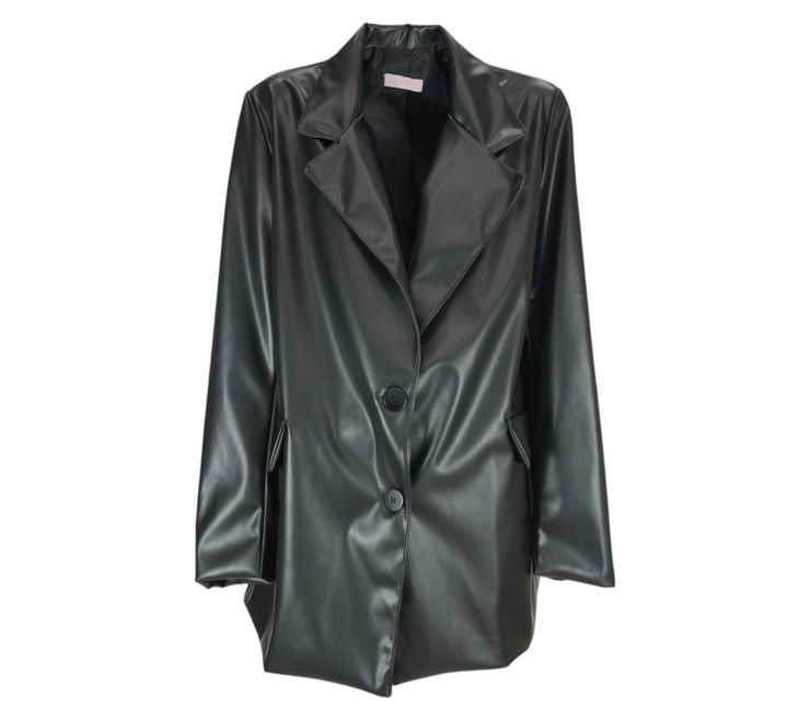 Blazer Oversize Efecto Piel