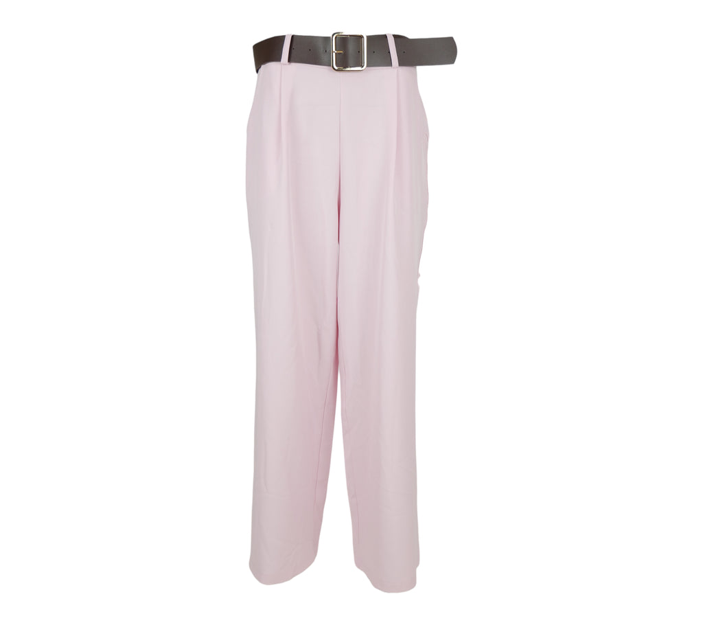 Pantalón Palazzo de color rosa con cinturon