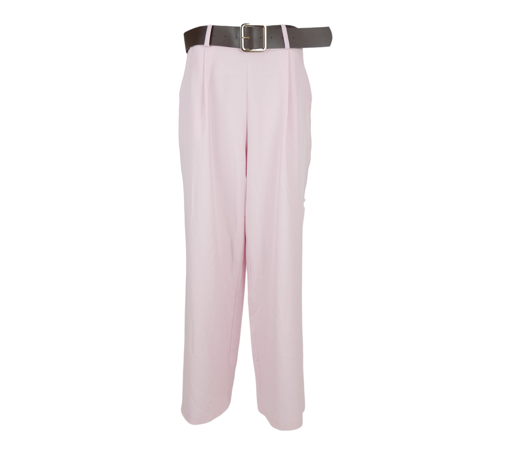 Pantalón Palazzo de color rosa con cinturon