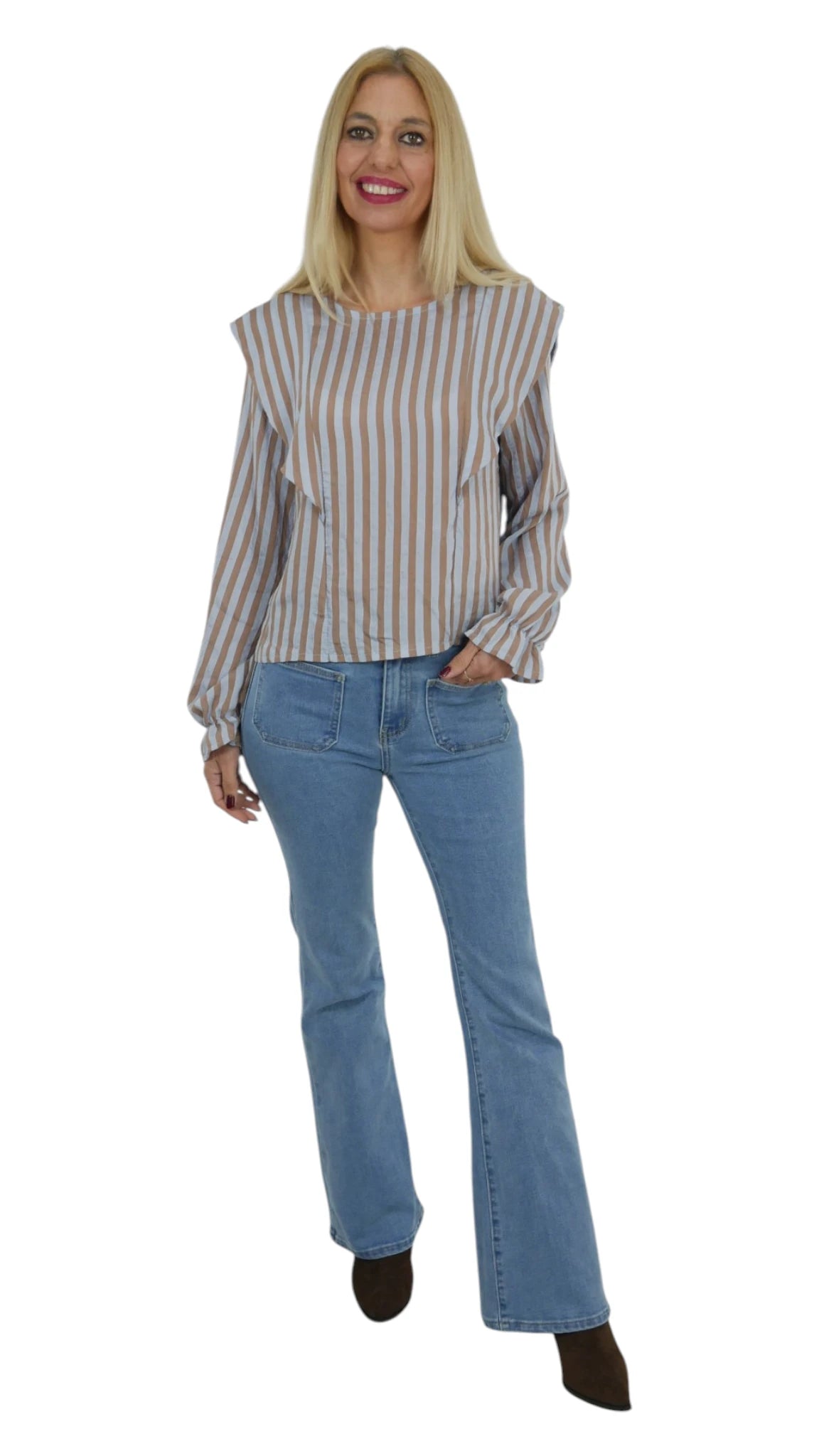 Blusa Rayas Volantes
