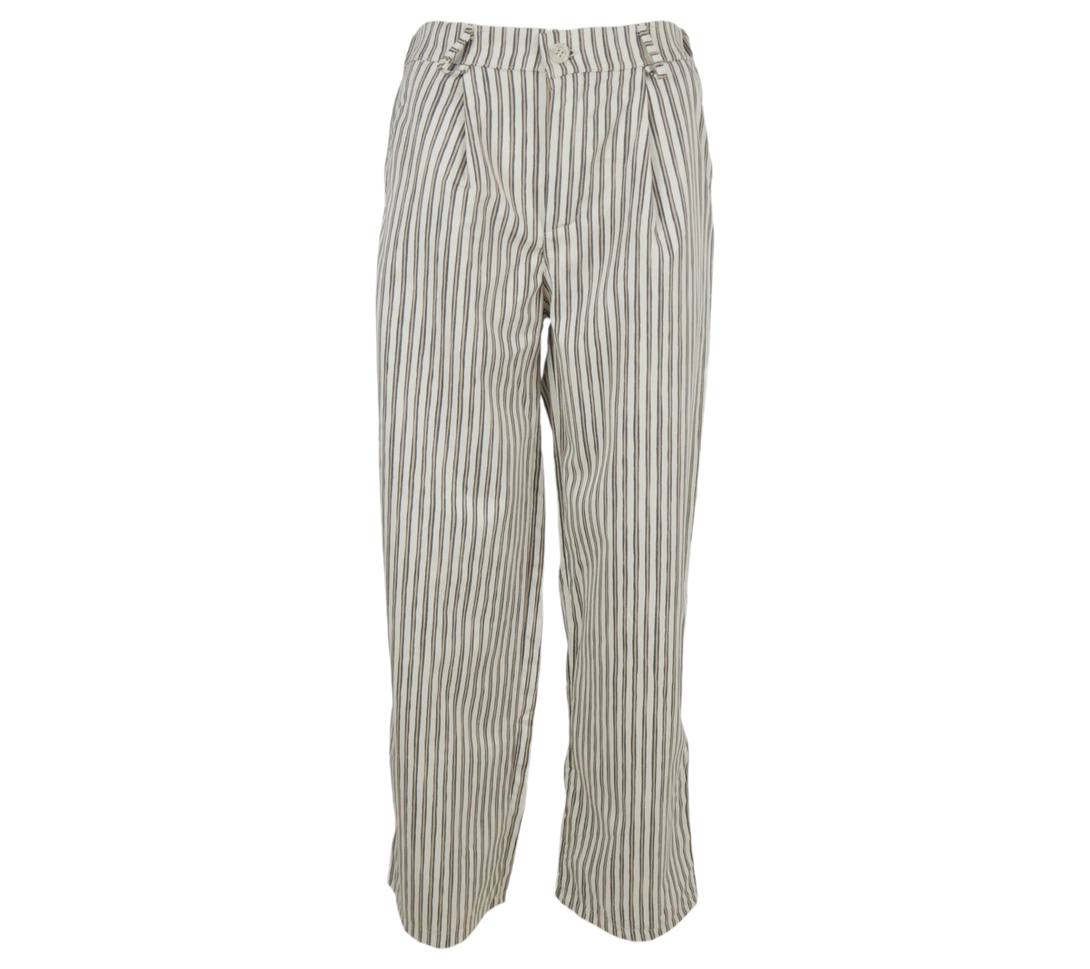 pantalón rayas recto estampado mujer