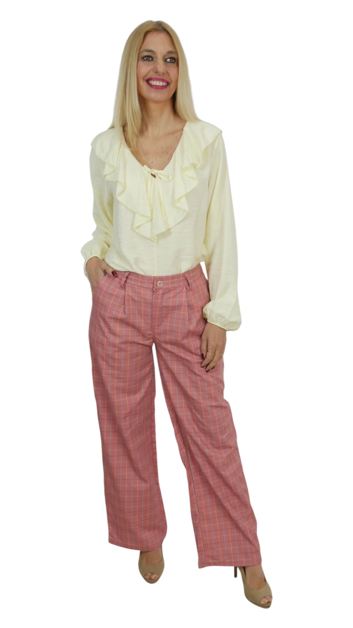 Pantalón Cuadros Recto