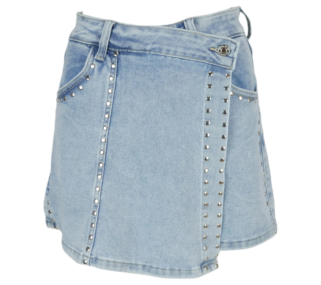 Falda Pantalón Tachas denim
