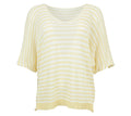 jersey punto rayas amarillo mujer