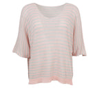 jersey punto rayas rosa mujer