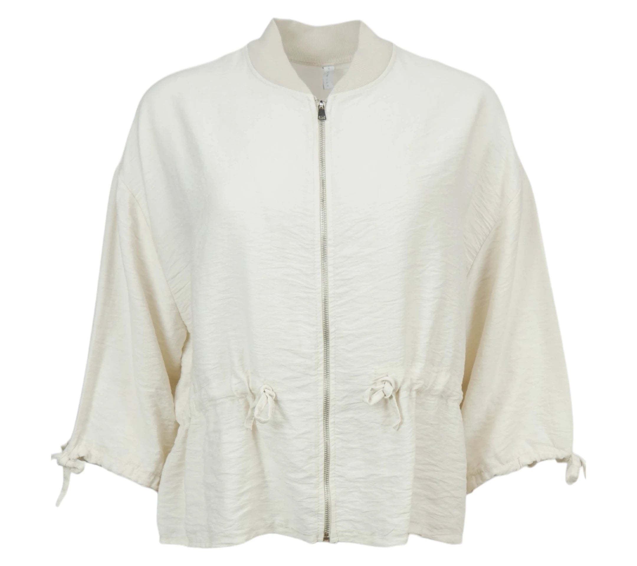 chaqueta bomber ligera beige