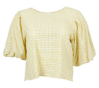 blusa vichy mujer amarillo
