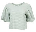 blusa vichy mujer verde agua