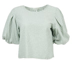 blusa vichy mujer verde agua