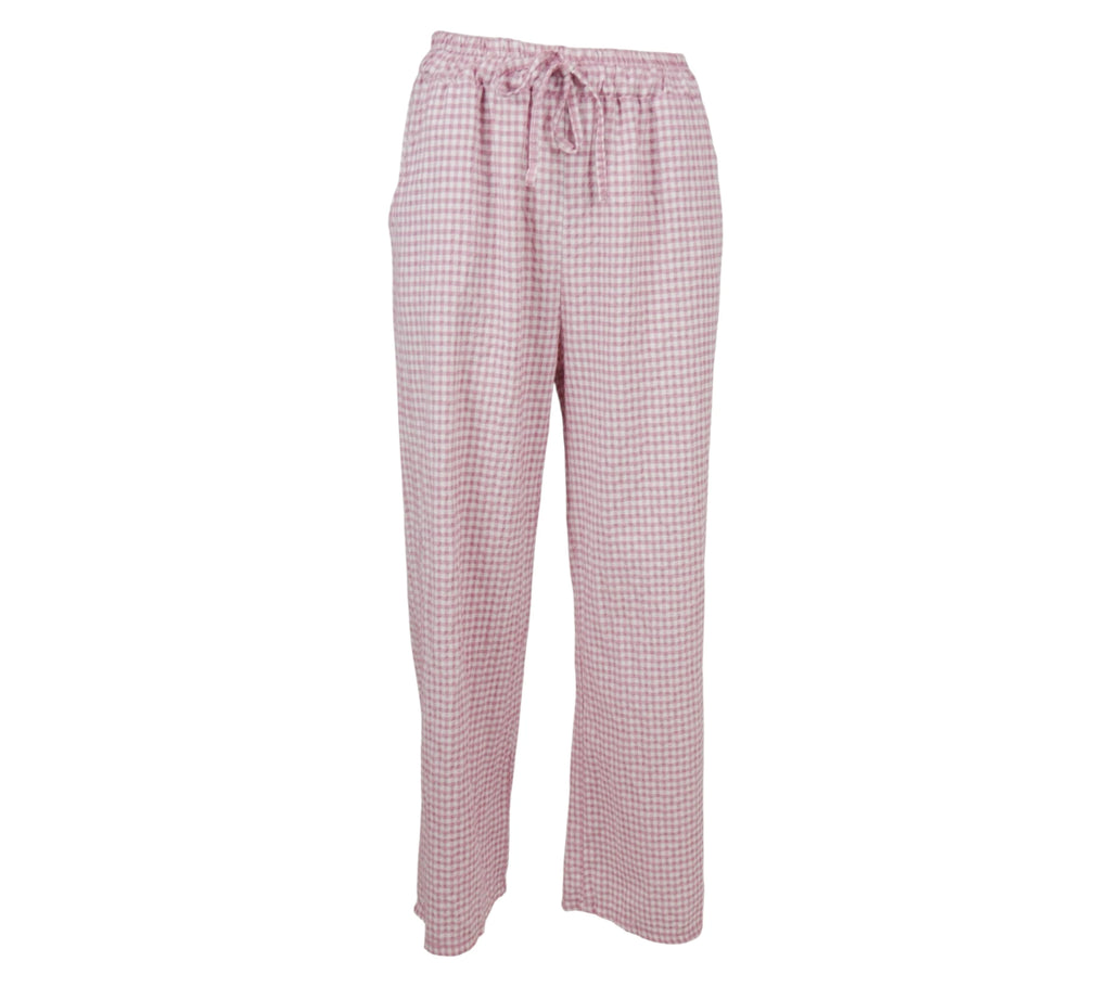 Pantalón vichy rosa mujer