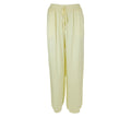 Pantalón Satinado mujer de color  amarillo