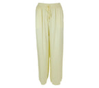 Pantalón Satinado mujer de color  amarillo