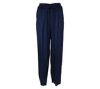 Pantalón Satinado mujer de color  azul marino