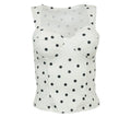 Top blanco lunares escote corazón mujer