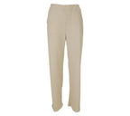 conjunto beige elegante mujer pantalon recto y top ajustado