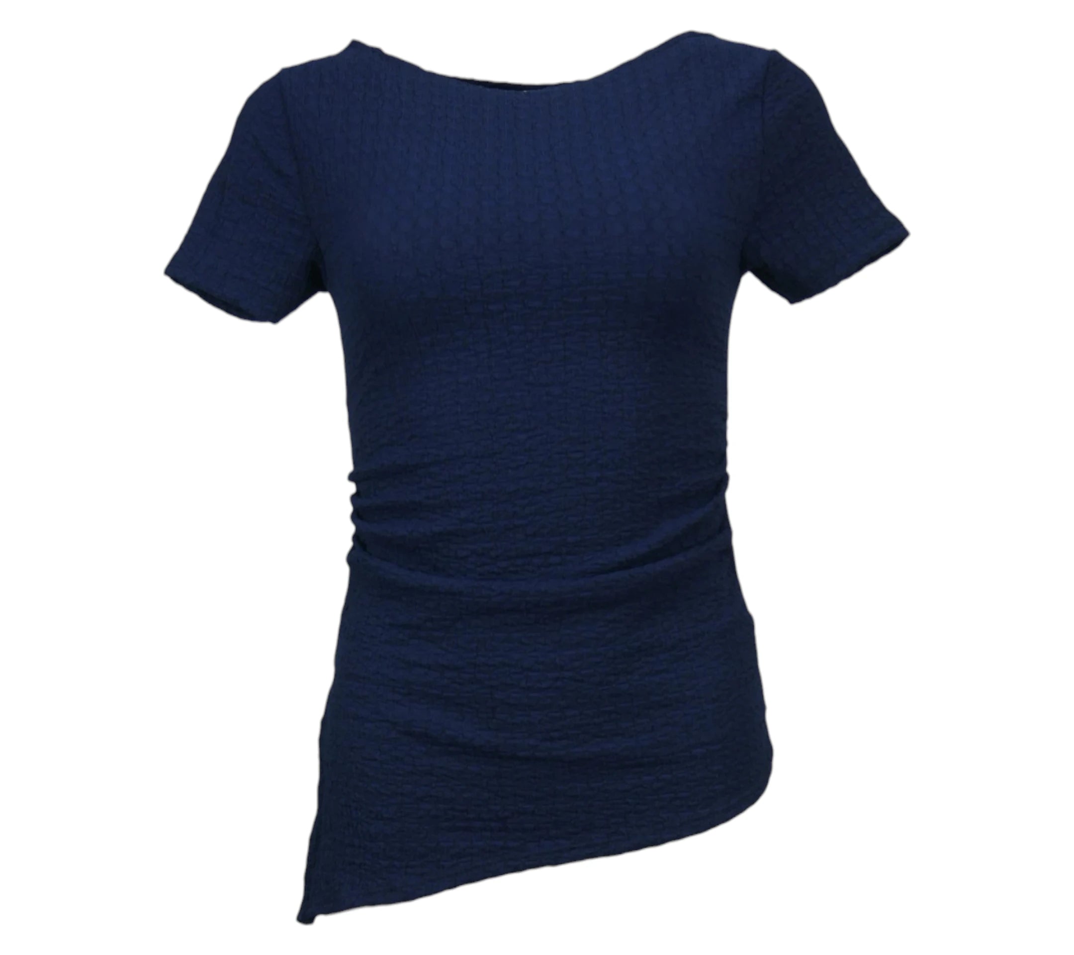 top fruncido azul marino mujer
