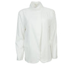 Chaqueta mujer blanca estructurada estilo limpio