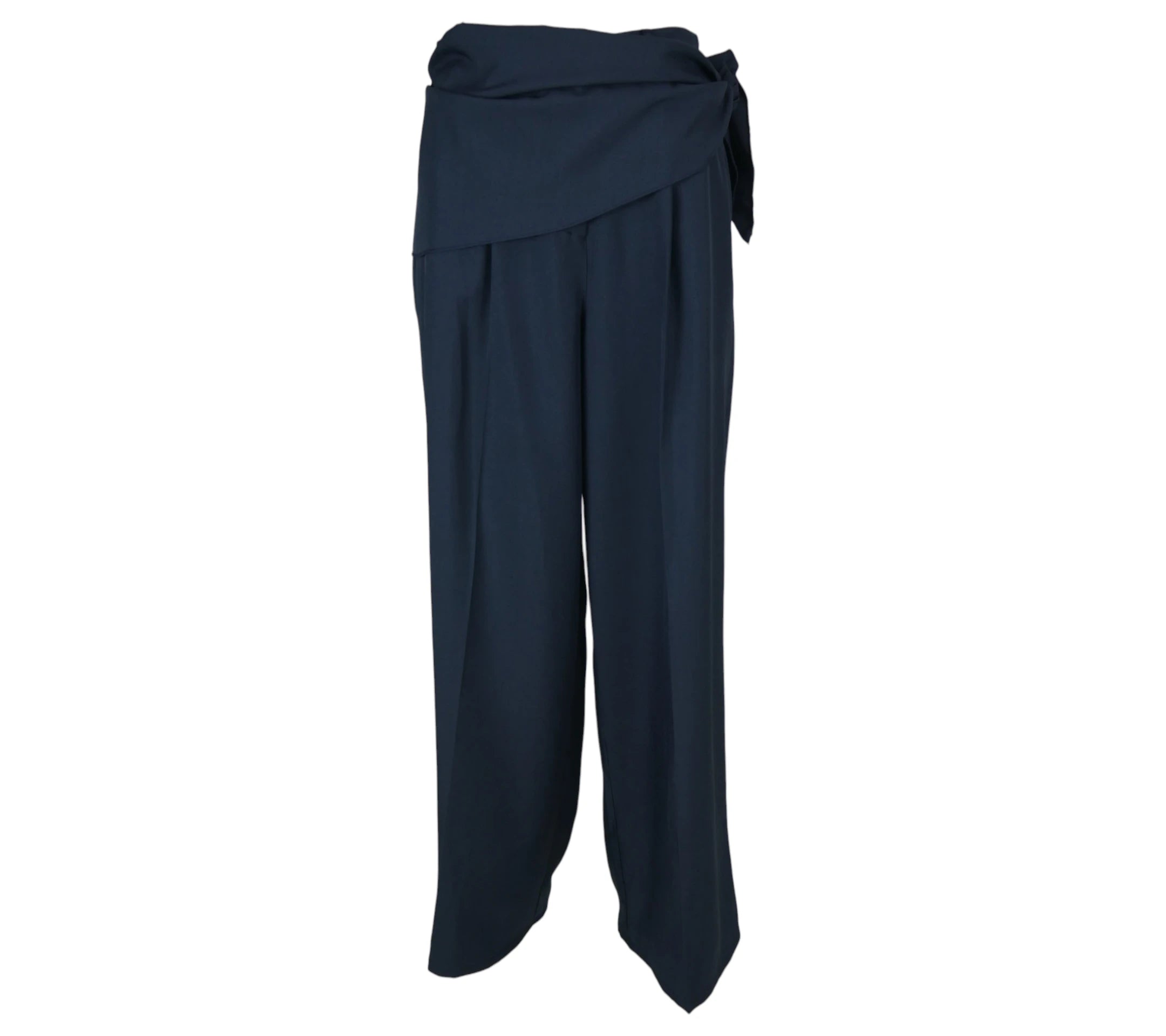 Pantalón Pañuelo azul marino con lazada lateral
