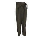 Pantalón Pañuelo  marrón con lazada lateral