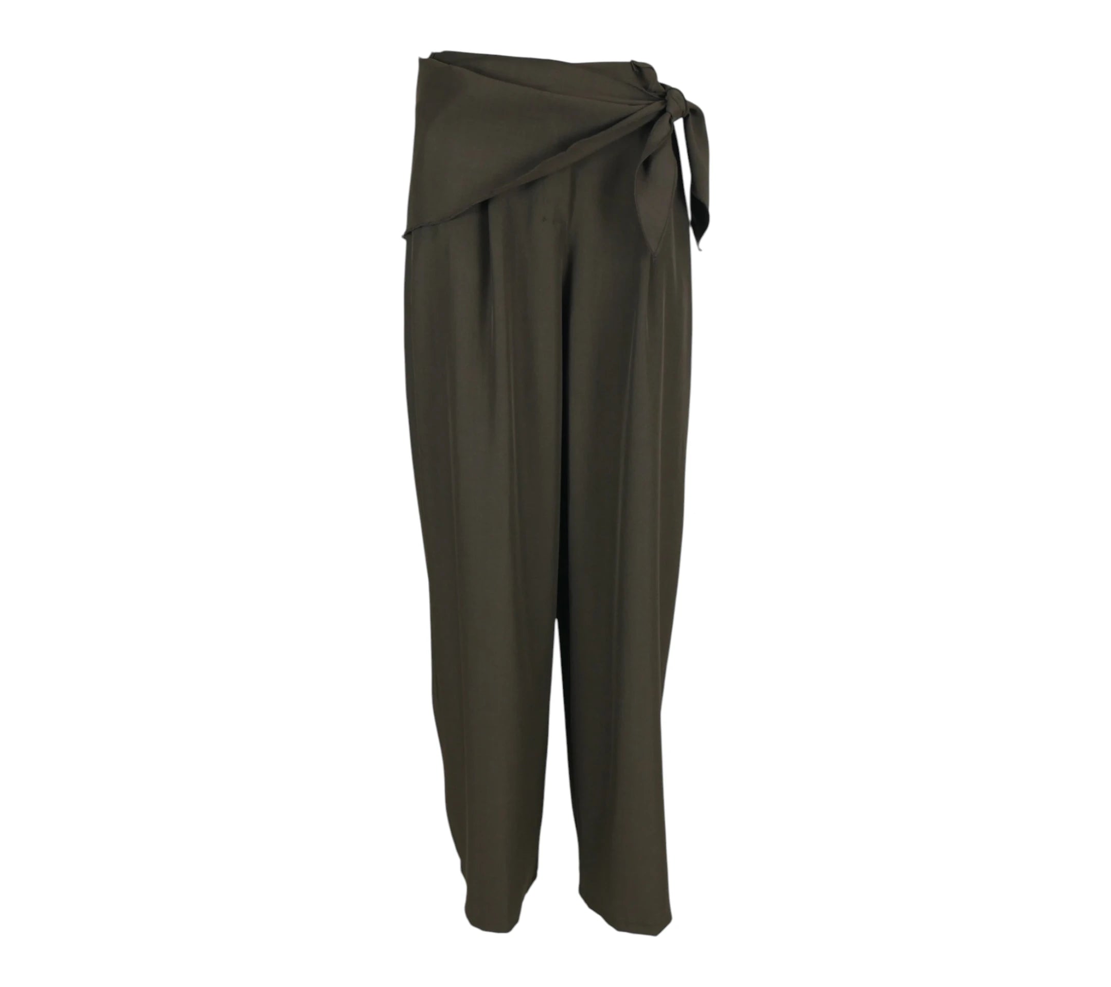 Pantalón Pañuelo  marrón con lazada lateral