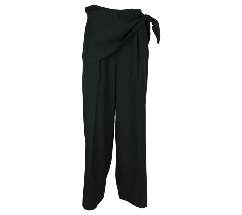 Pantalón Pañuelo  negro con lazada lateral