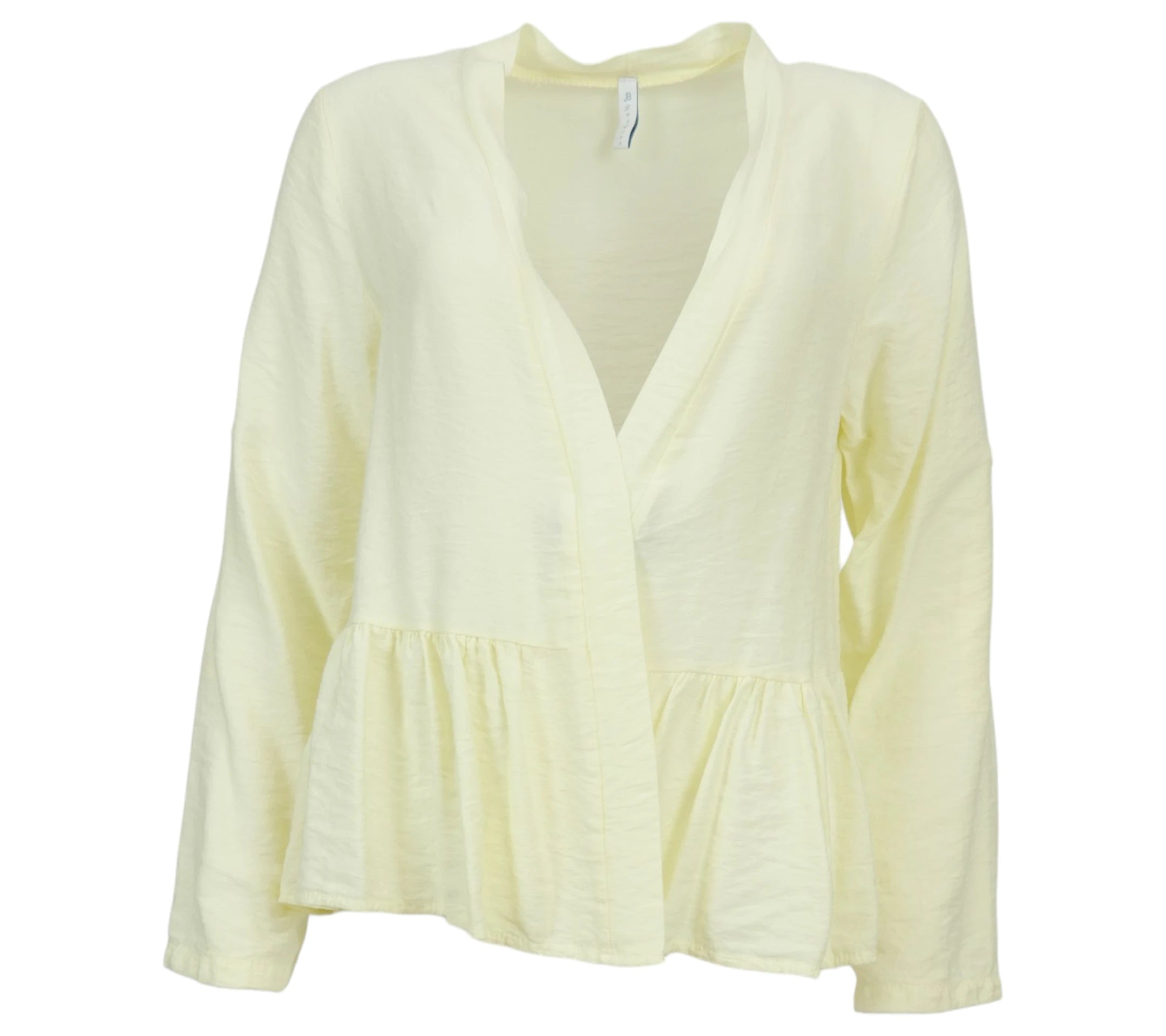 Chaqueta Efecto Lino amarilla 
