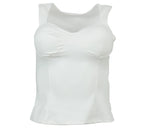 Top corset estructurado blanco con efecto moldeador