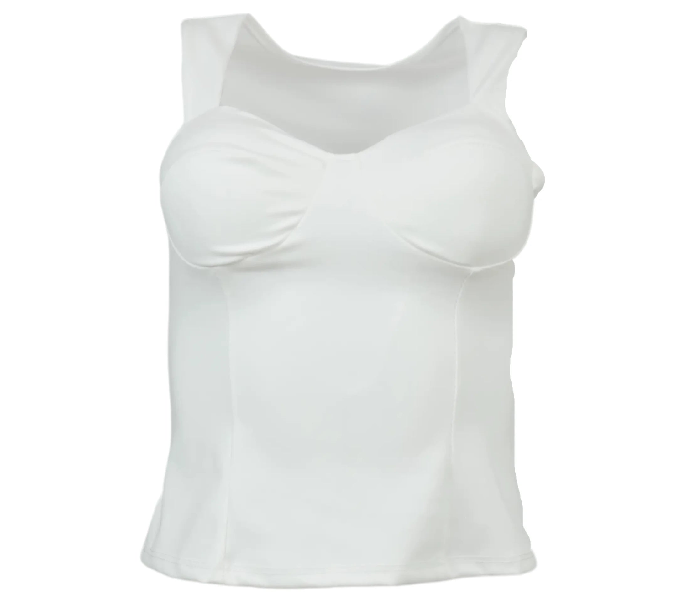Top corset estructurado blanco con efecto moldeador