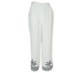 Pantalón Palma Bordado blanco