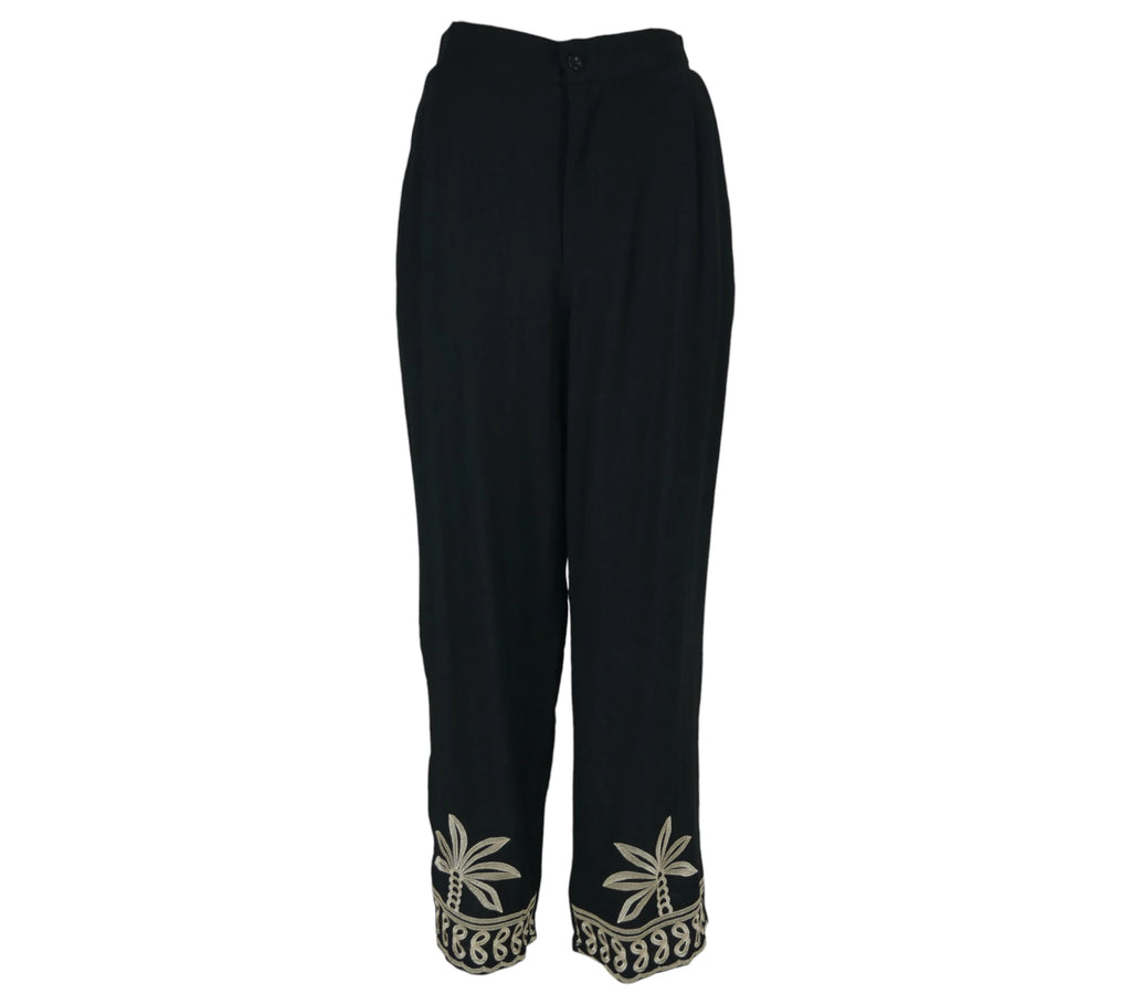 Pantalón Palma Bordado negro