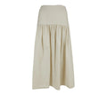 falda midi fluida mujer beige con caída ligera