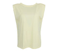 Camiseta mujer hombreras color amarillo