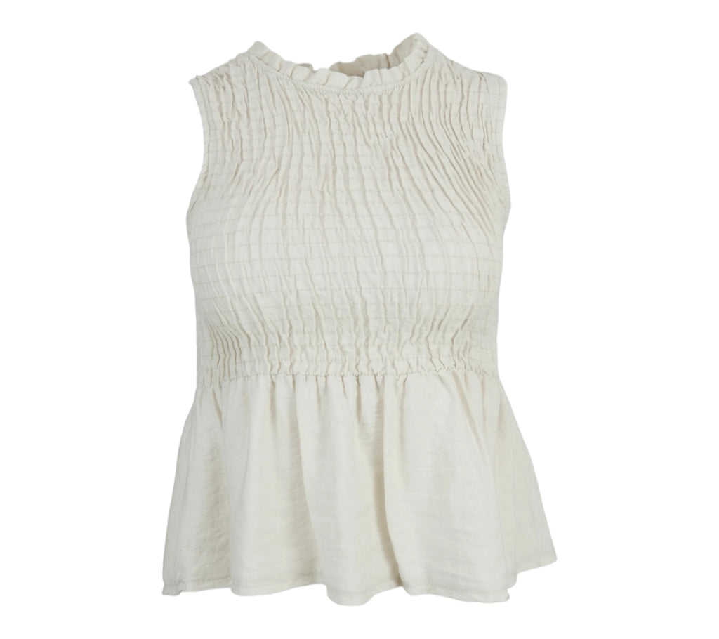 Top lolita beige mujer