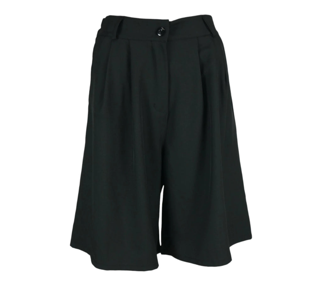 bermuda sastre fluida negro mujer