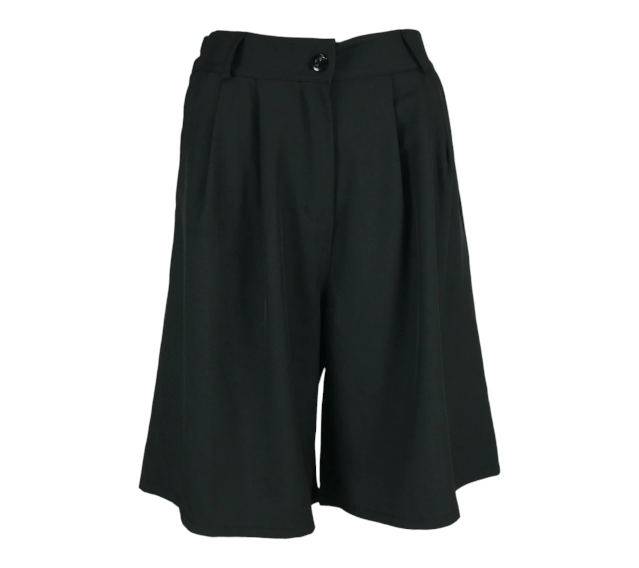 bermuda sastre fluida negro mujer