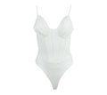 Body efecto corset blanco con copas estructuradas y tirantes finos