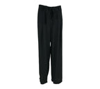 Pantalón fluido mujer negro con caída ligera