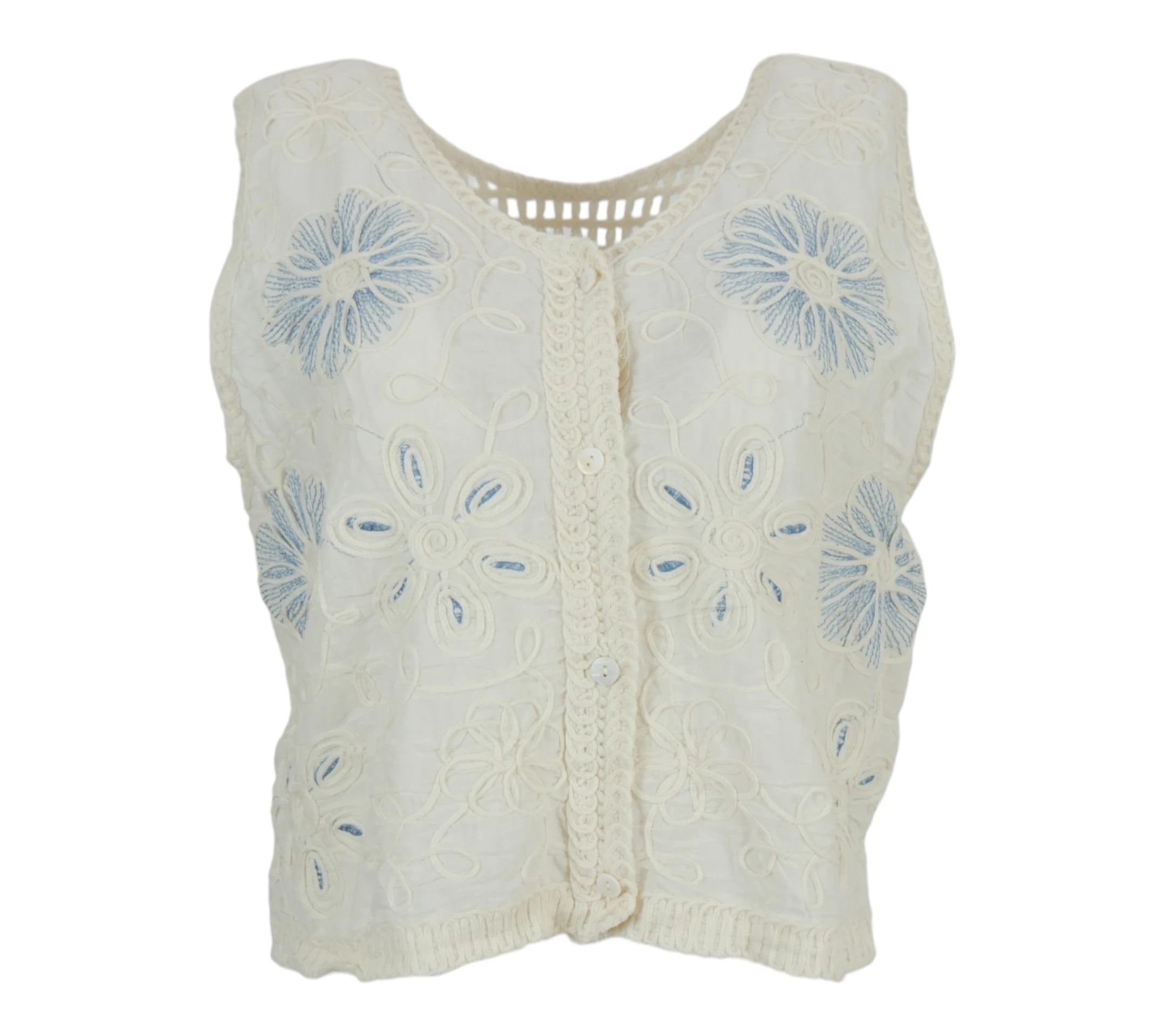 Chaleco Crochet color Blanco