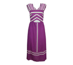 Vestido Cutout largo fucsia con abertura cintura