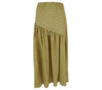 Falda Ondula de color  mostaza