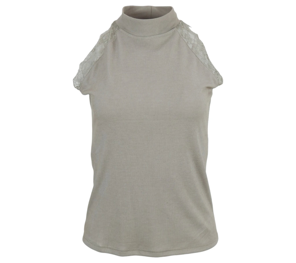 Top Toffee de color taupe