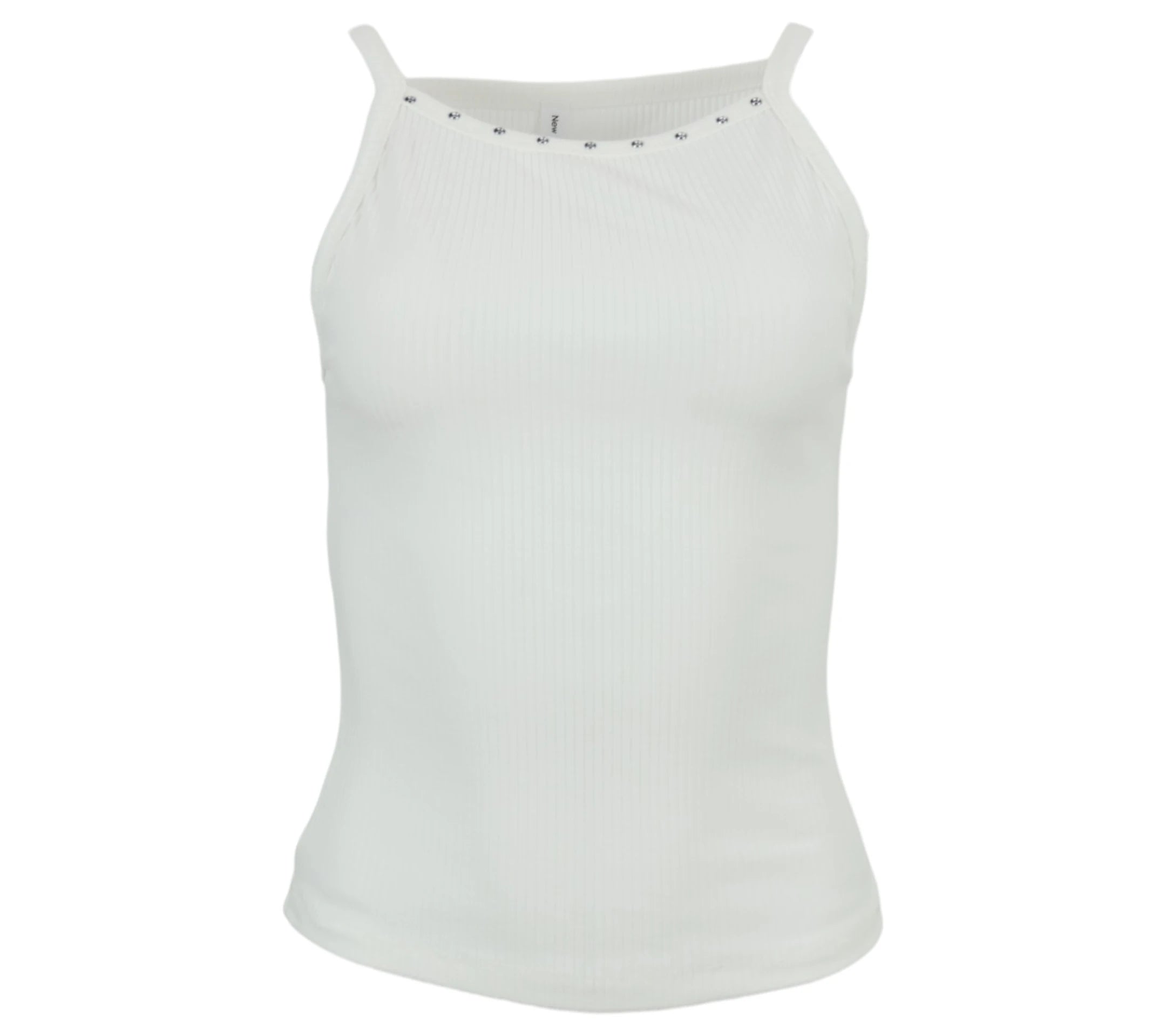 Top Tachas de color blanco