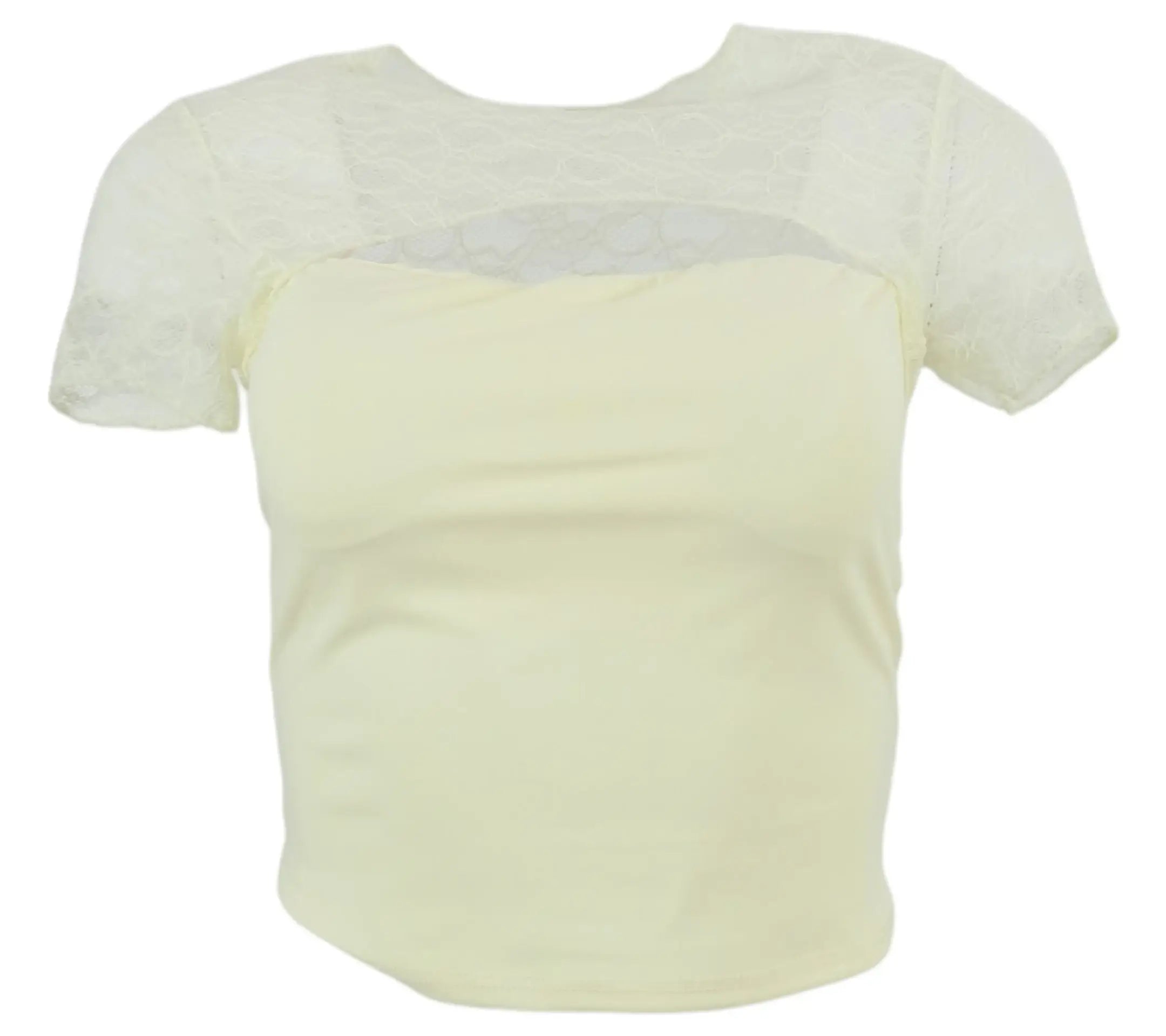 Top Alba de color amarillo