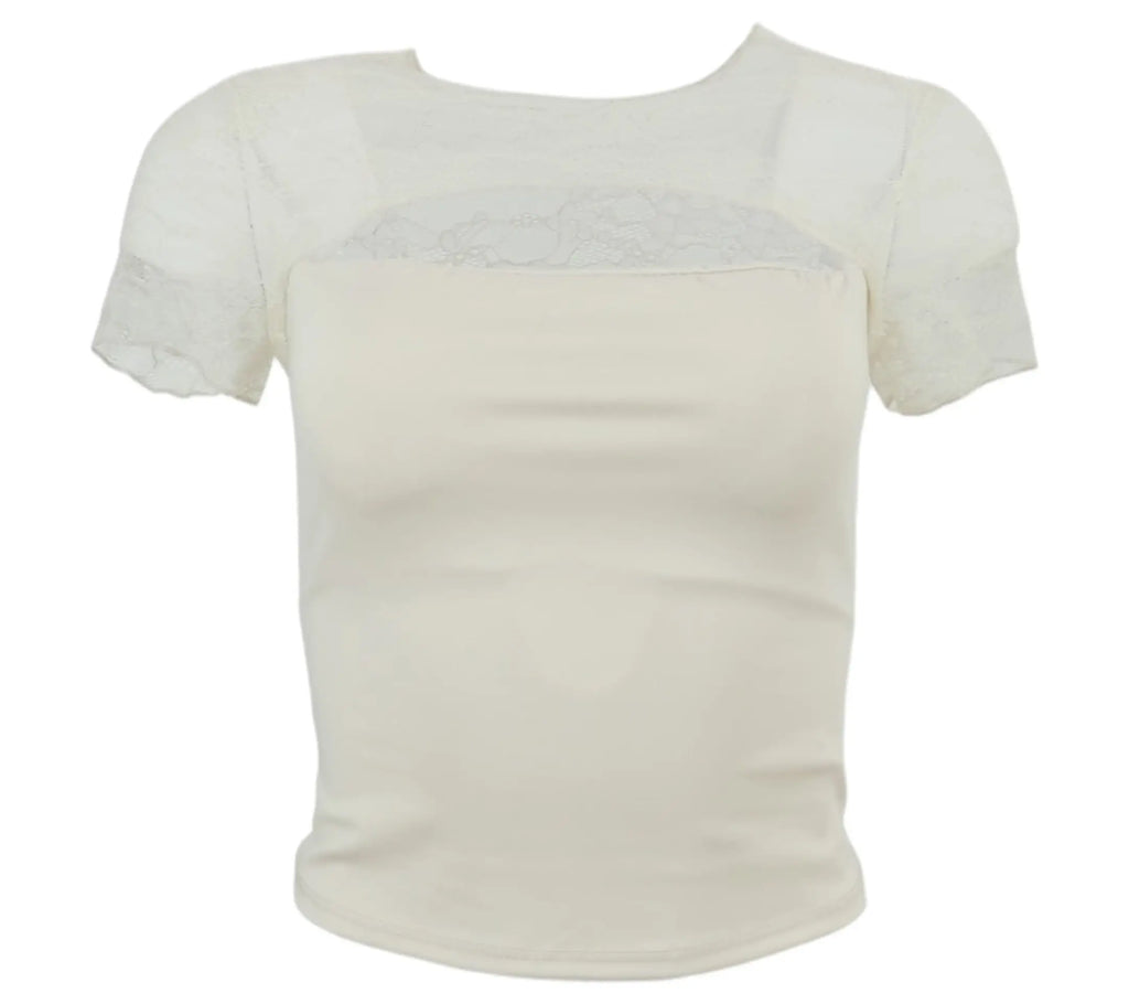 Top Alba de color beig