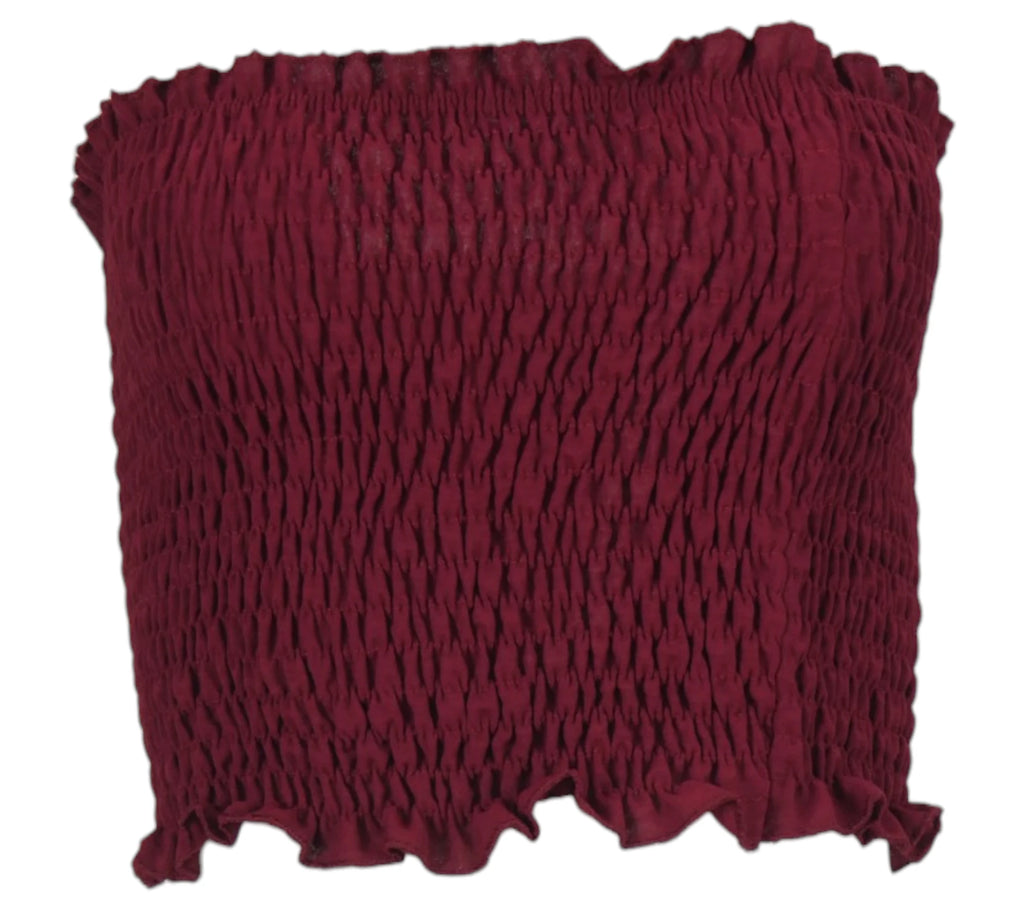 Top del  Conjunto Mykonos color burdeos