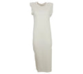 Vestido Hombreras color beig