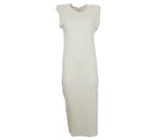 Vestido Hombreras color beig
